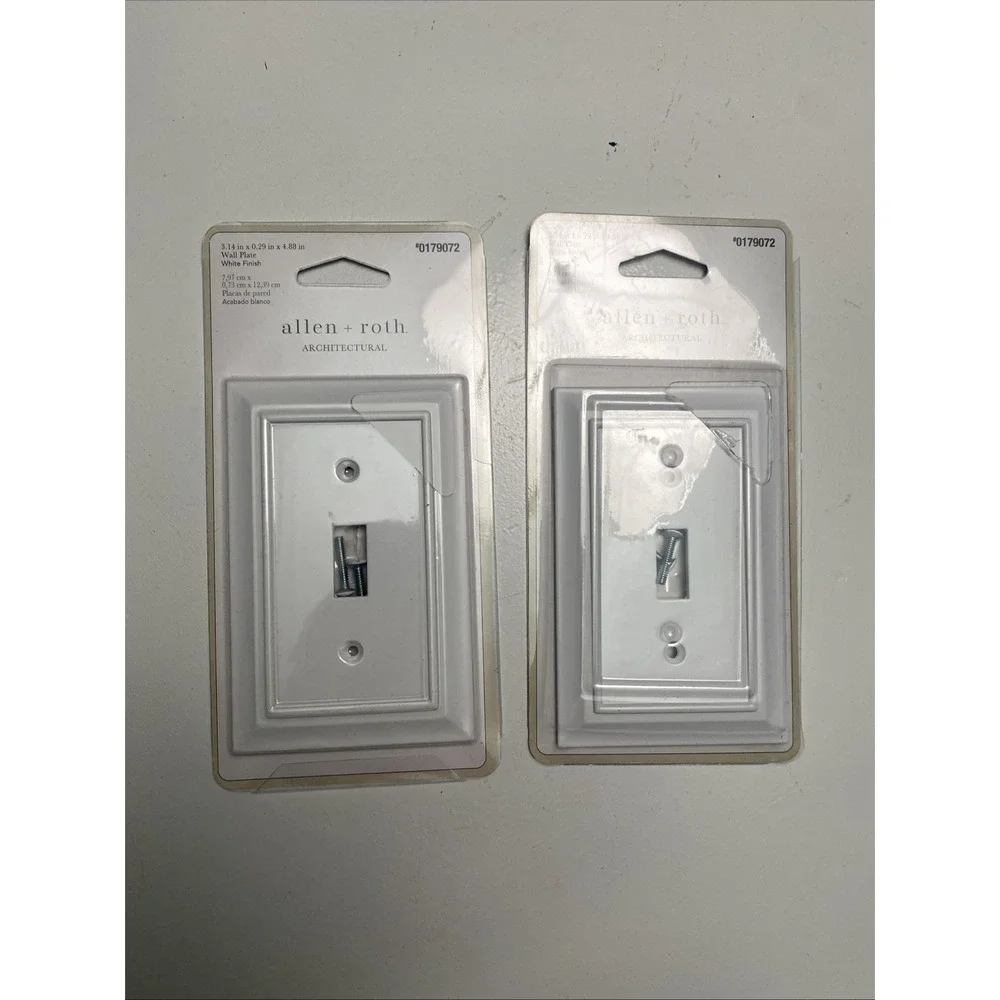 (2-Pk) Allen + Roth Architectural Architect Single Switch Wall Plate Cover